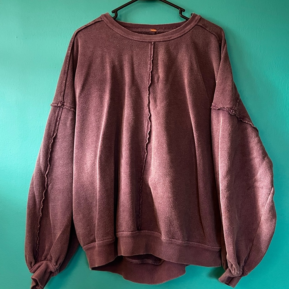 Free People Easy Does It Washed Pullover - image 3